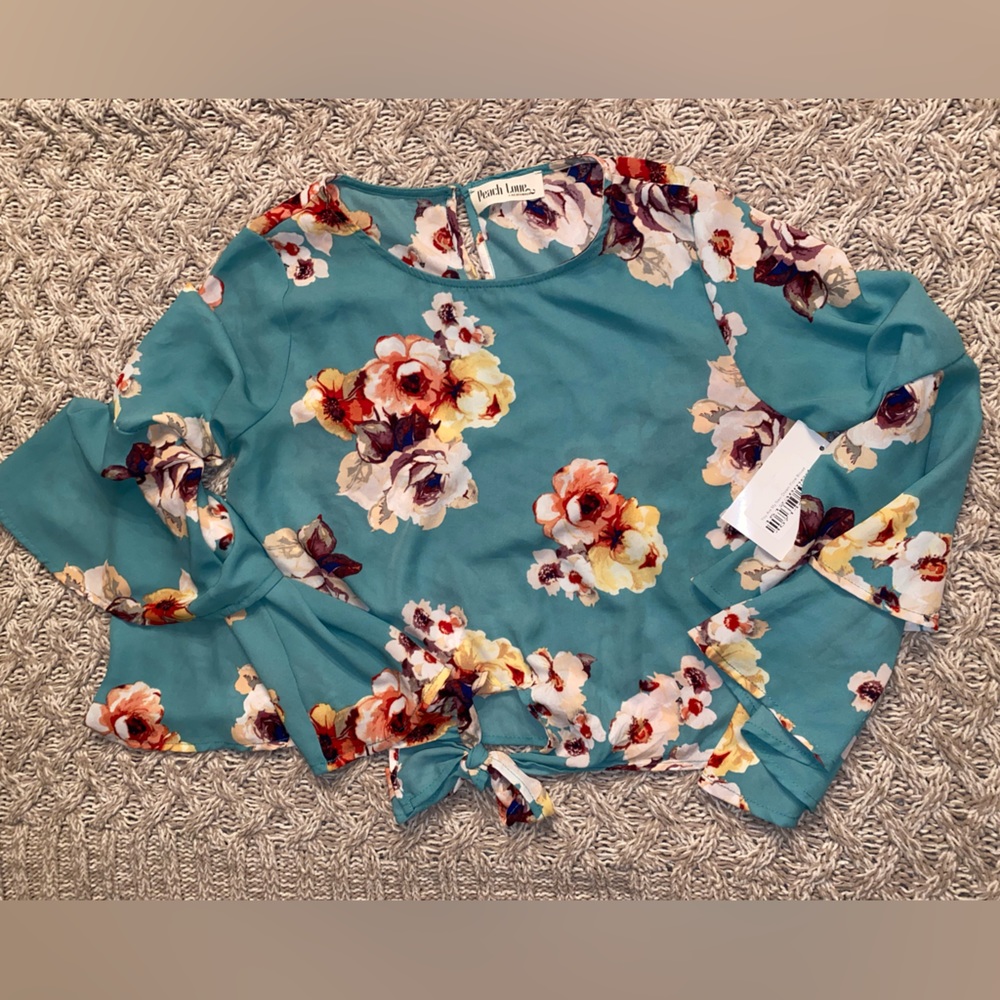 Peach Love California bell sleeve top